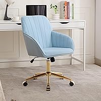 Vista 18 de Velvet Adjustable Office Chair with Swivel Wheels, Ergonomic Executive Chair for Bedroom, Study and Dressing Table, Comfortable for Long Sitting