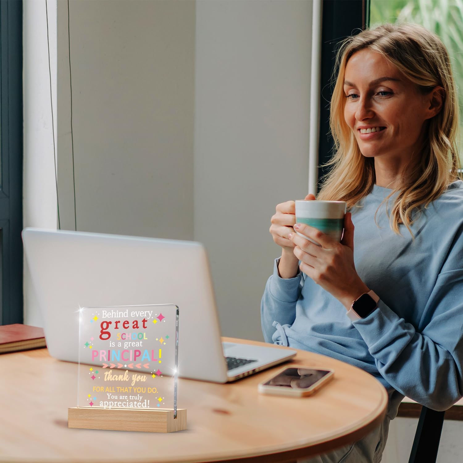 School Principal Thank You Gifts for Men Women, Christmas Thanksgiving Gifts for Principal Teacher, School Principal Appreciation Gifts for Retired Educators, Principal Definition Acrylic Desk Sign Decor - Image 6