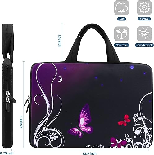 Miniatura 7 de iColor 11 11.6 12 12.1 12.5 pulgadas, funda de transporte para laptop, funda para Chromebook para laptop, funda de neopreno para Apple MacBook Air