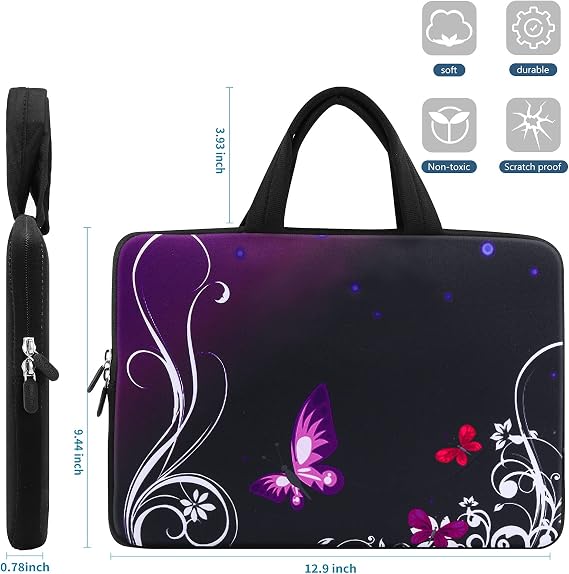 iColor Universal 11.6 12 12.1 12.2 12.5 Inch Laptop Laptop Netbook Computer Tablet PC Soft Neoprene Sleeve Bag Pouch Holder Protector