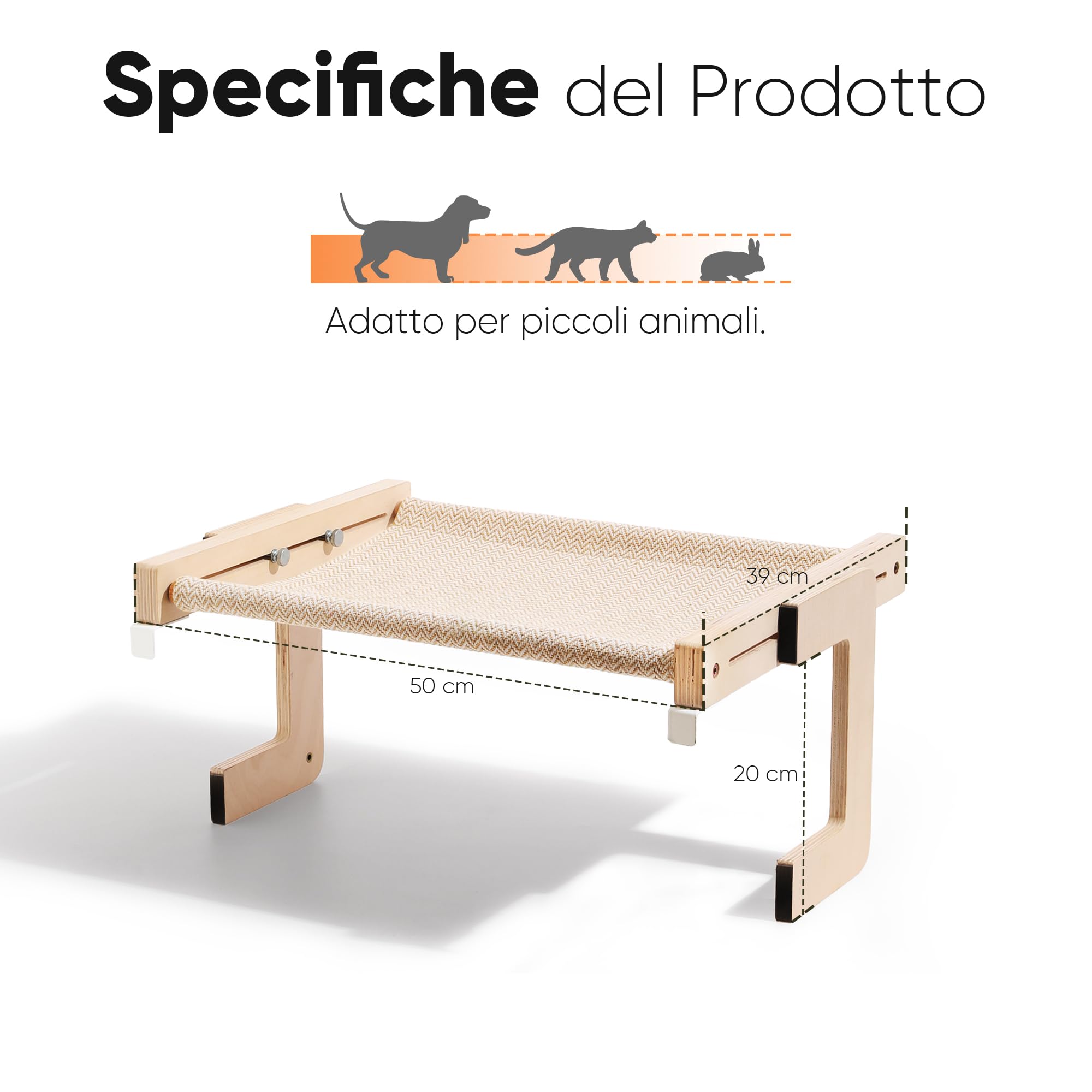 FUKUMARU Amaca per Gatti, Ripiano per Davanzale e Pavimento, Letto da Finestra per Gatti Grandi e Cuccioli, Struttura Rinforzata in Legno e Metallo, Amaca Trasformabile, Facile da Montare
