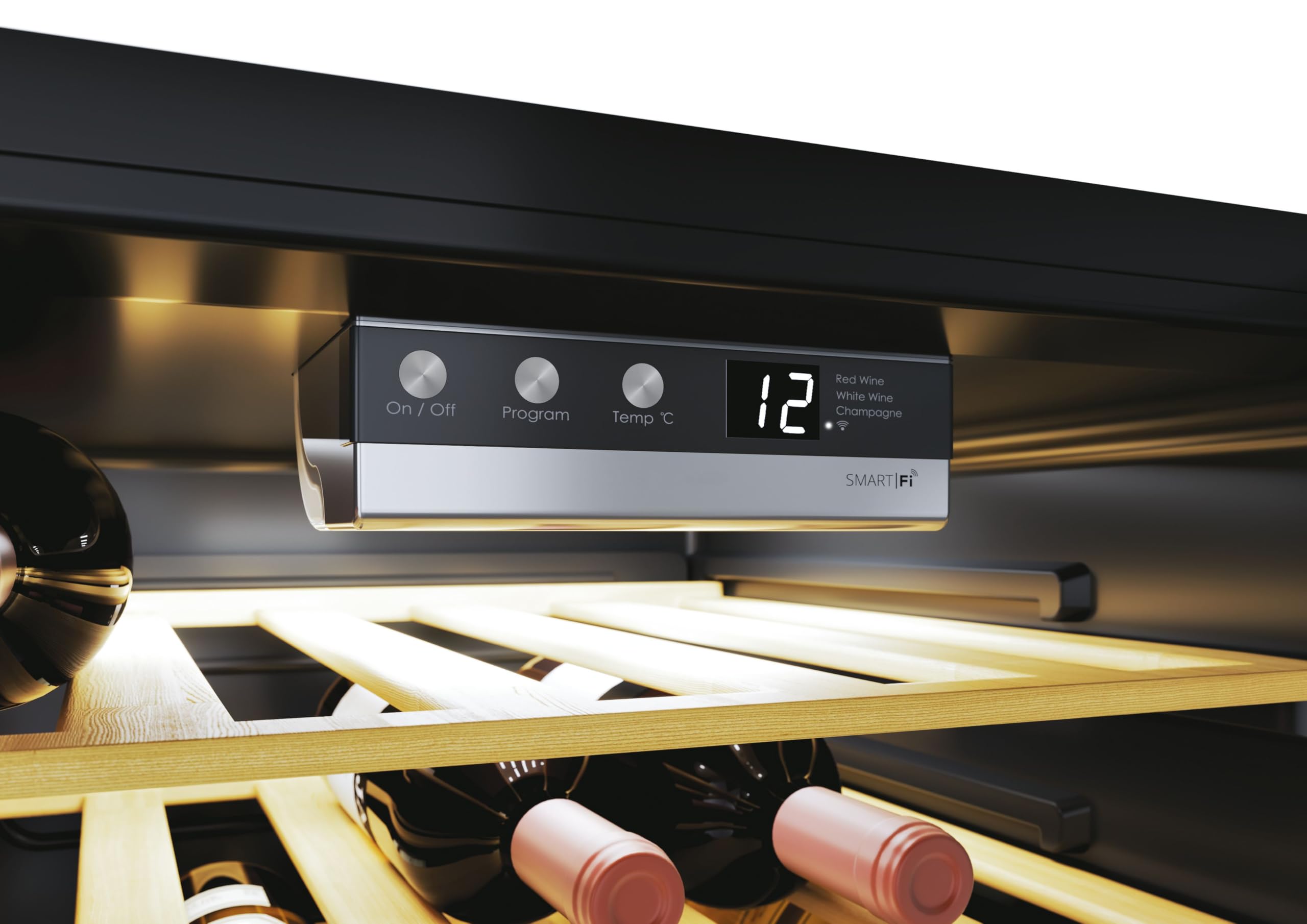 Cantinetta Del Vino Candy DiVino - 81 Bottiglie | App HOn E Vivino | Doppio Vetro UV | Classe G | 146x49x55cm - Foto 5