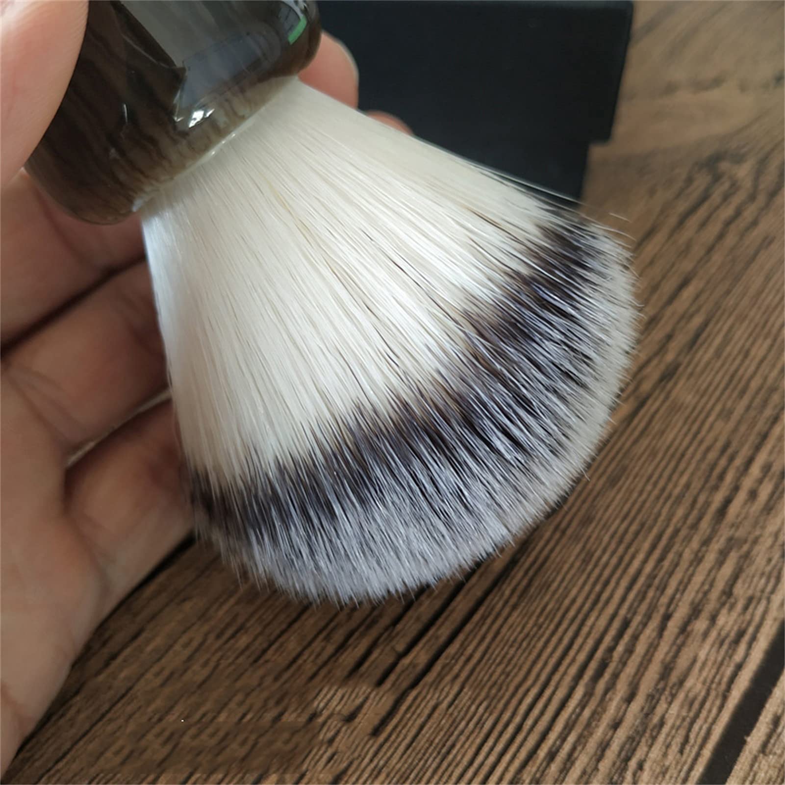 Pennello da Barba Fatto a Mano Capelli Morbidi Rayon Barba Pennello in Schiuma Portatile Manico in Resina Pennello da Barba Bagnato