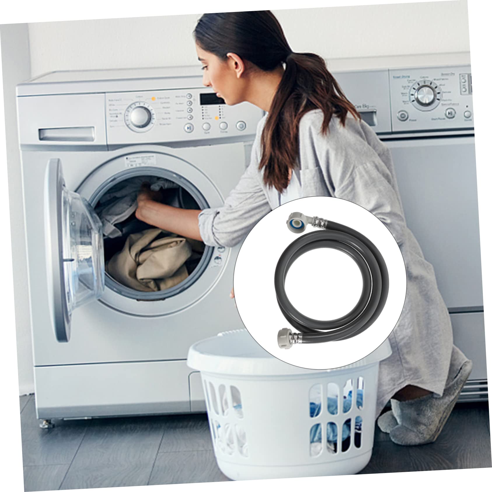 Homoyoyo 2pièces Tuyaux Arrivée Eau Pour Machine à Laver Tuyaux Pvc Pliables Stable Adaptés à Nombreuses Machines à Laver Automatiques