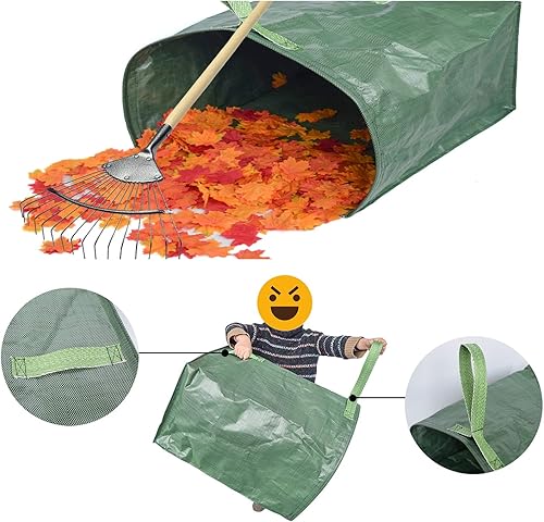 Miniatura 7 de UNISTRENGH Bolsa de basura de hojas de césped para jardín, contenedor grande para limpieza, basura de jardinería, bolsas de almacenamiento de basura