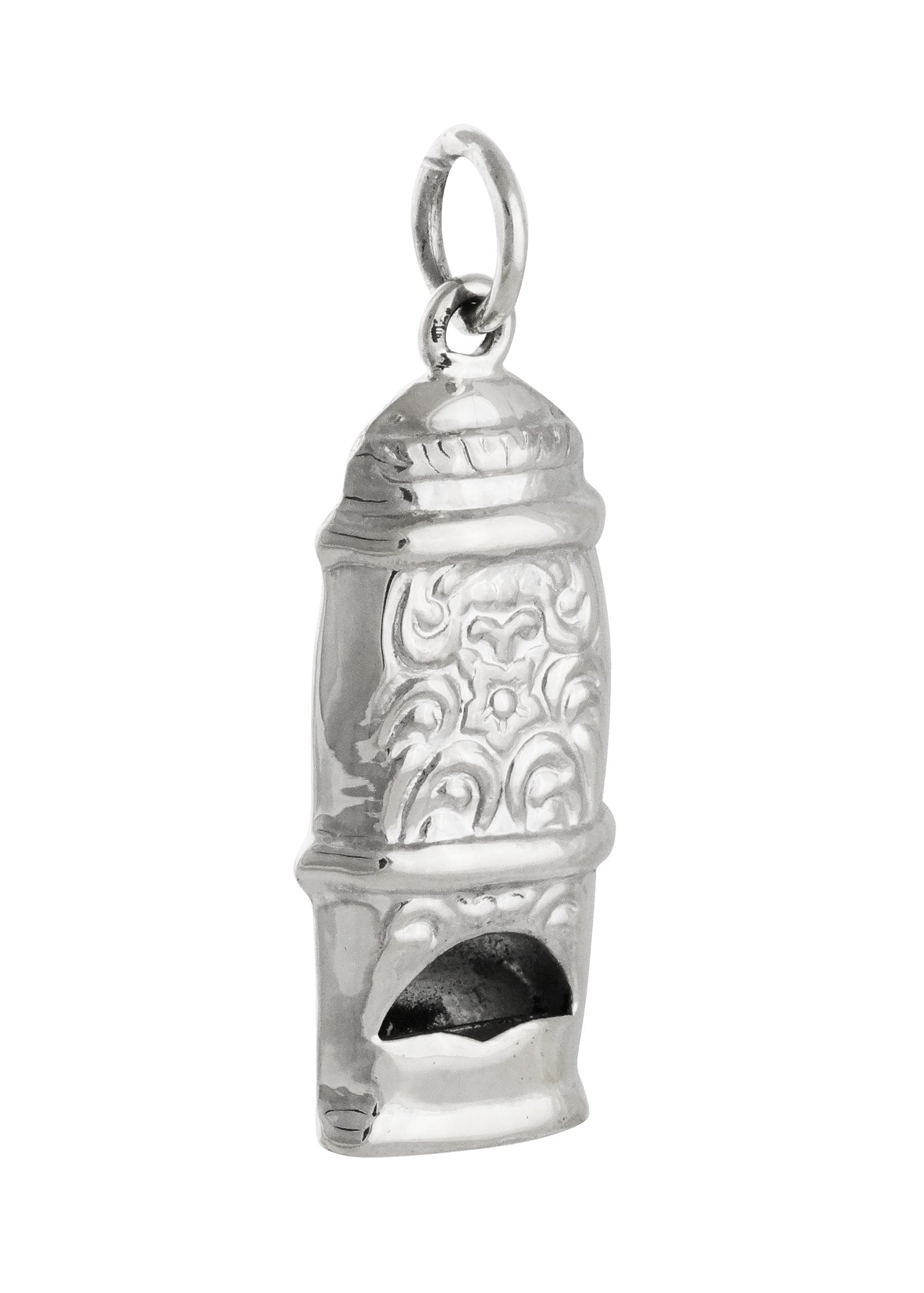 Pendentif Sifflet Personnalisable En Argent Sterling S990 - Sécurité & Style - Neuf Avec Emballage