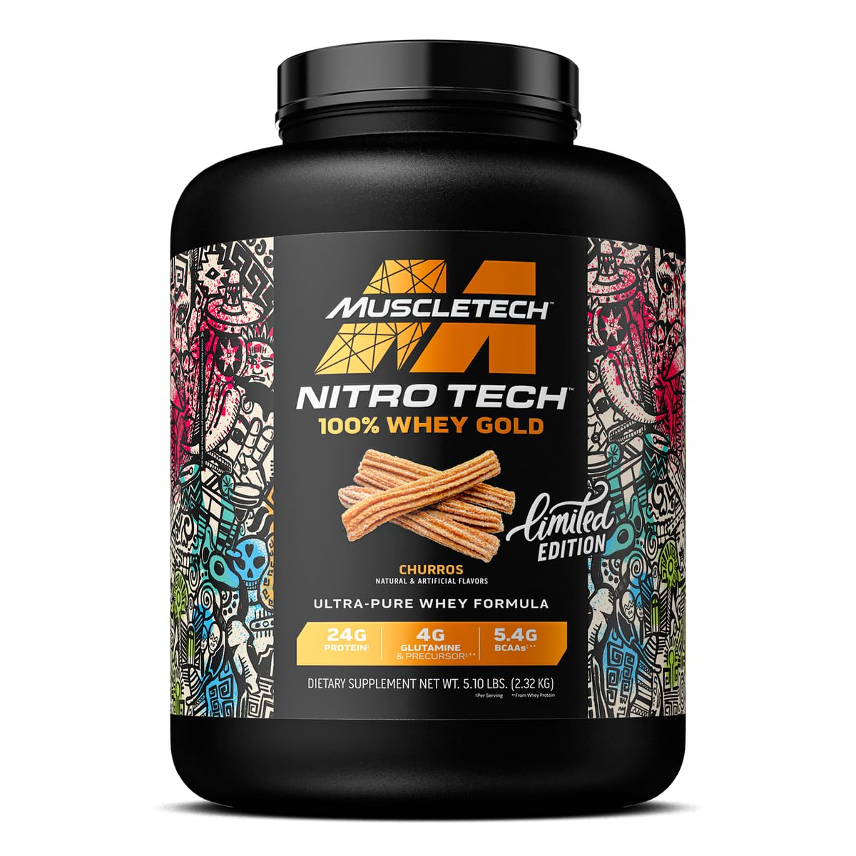 Muscletech Nitro Tech Whey Gold, Churros, 5 LB