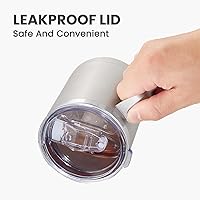 Vista 5 de MEWAY 12oz Coffee Mug With Handle 8 Pack Bulk,Stainless Steel Insulated Travel Tumblers With Sliding Lid,Double Wall Vacuum Camping Cup for Hot &