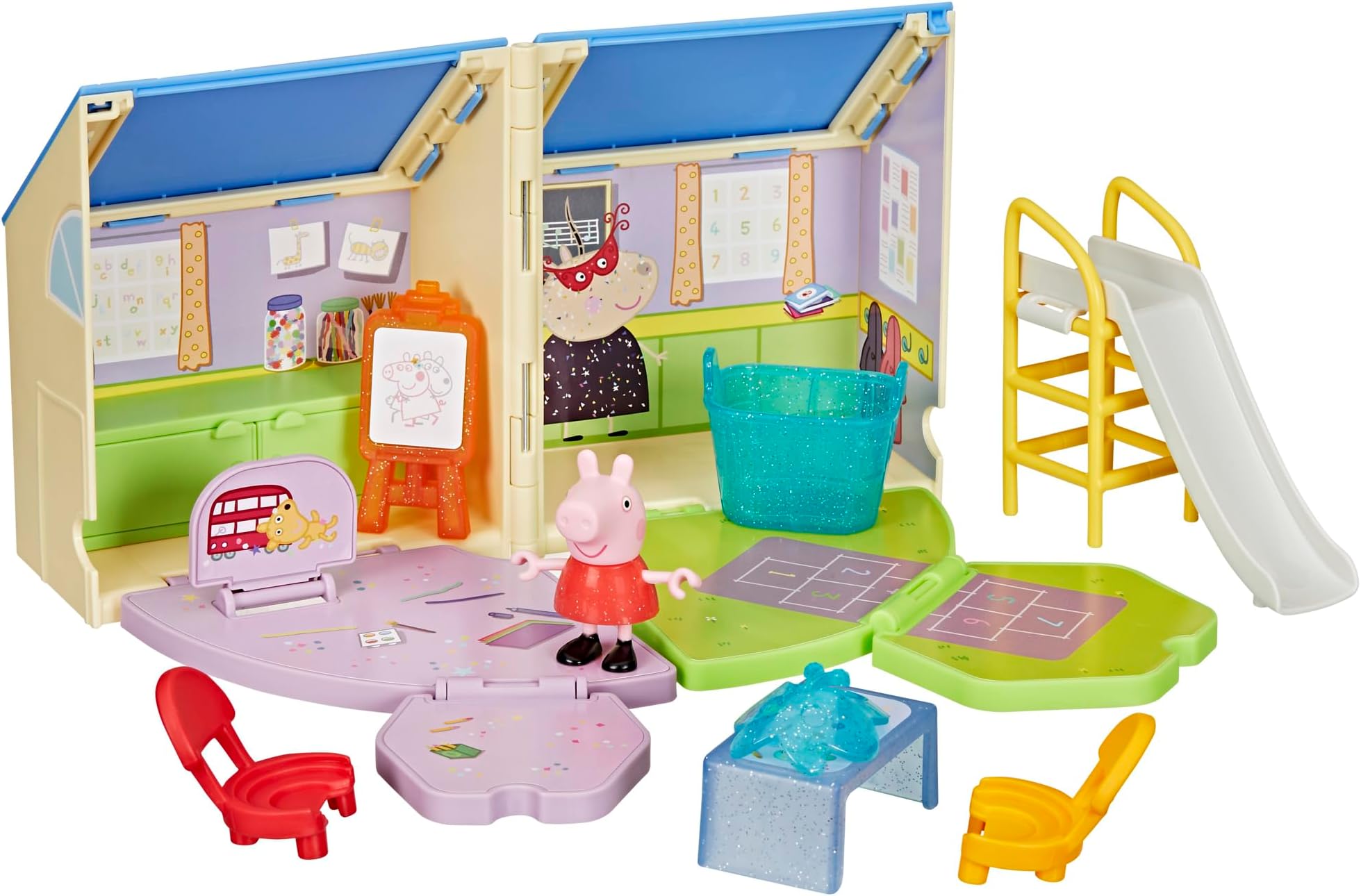Peppa Pig Peppa's Pop-Open Playgroup Playset, Rosa