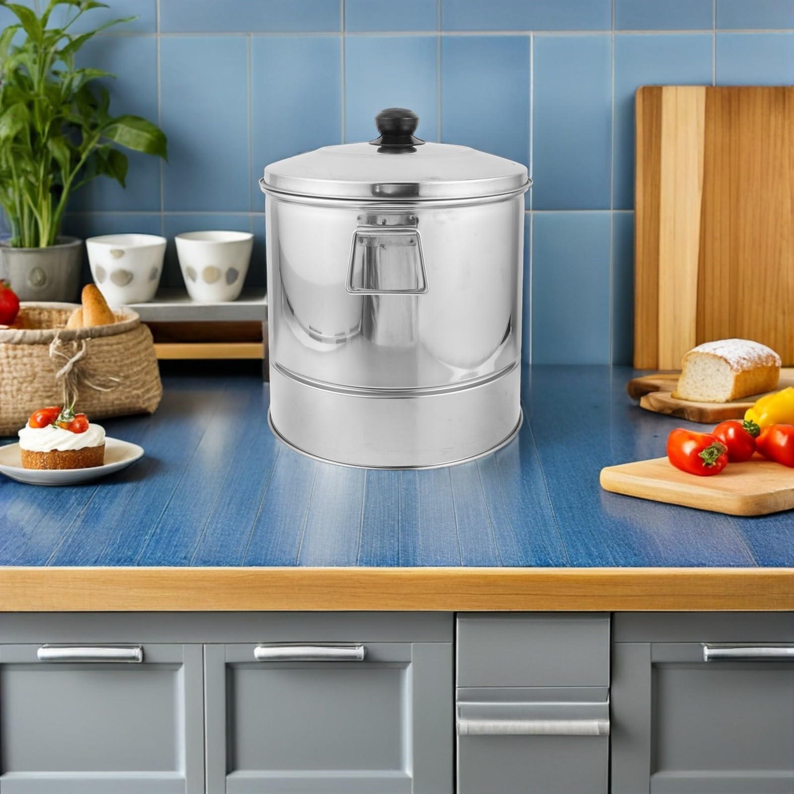POPETPOP Vaporera de Acero Inoxidable Fácil de Limpiar para Cocinar al Vapor con Tapa y Diseño Apilable Adecuado para Uso Doméstico y Comercial