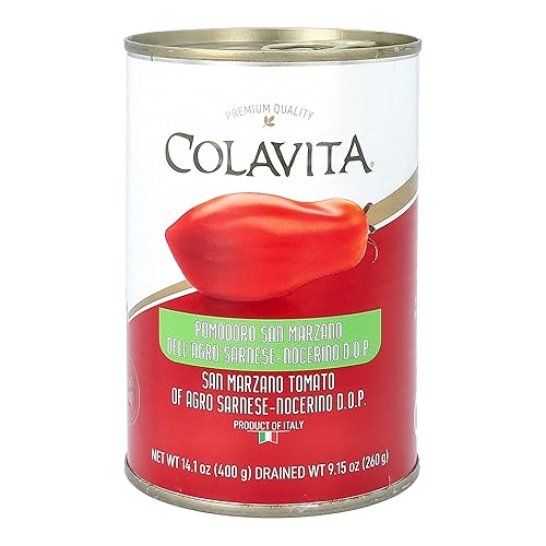 Tomates DOP certificados San Marzano - COLAVITA importados de Italia 141 oz lata paquete de 6