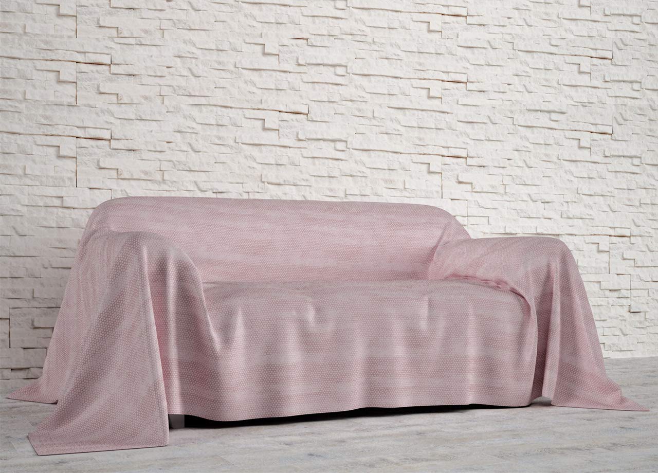 BIANCHERIAWEB Telo Arredo Copritutto Copridivano Grand Foulard In 100% Cotone Disegno Bon Bon