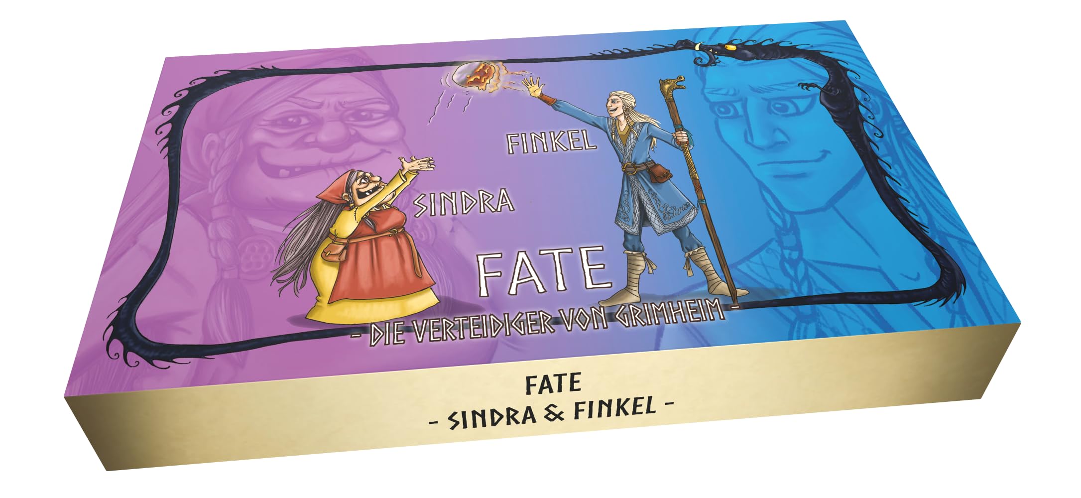 Fate: Grimheim Defender - Sindra and Finkel Expansion, Cooperative Fantasy Board Game, New Heroes & Skills, for 1-4 Players, Ages 14+, Tower Defense Strategy. ELZNIR GAMES