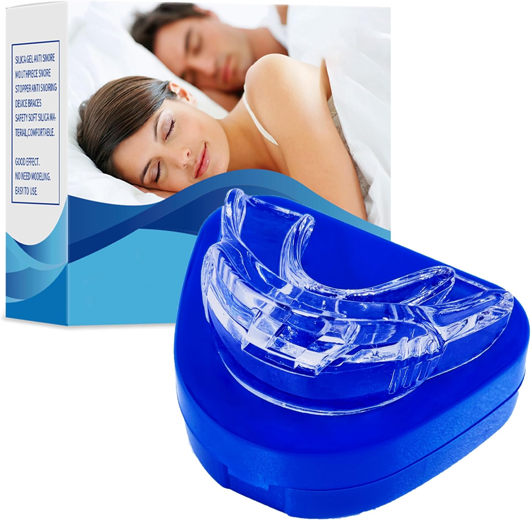 MFANBLASAnti-Snoring Device - Anti Snoring Mouthpiece Mouth Guard - Effective Snoring Solution, Adjustable Anti -Snore Solution for Men and Women - KM6