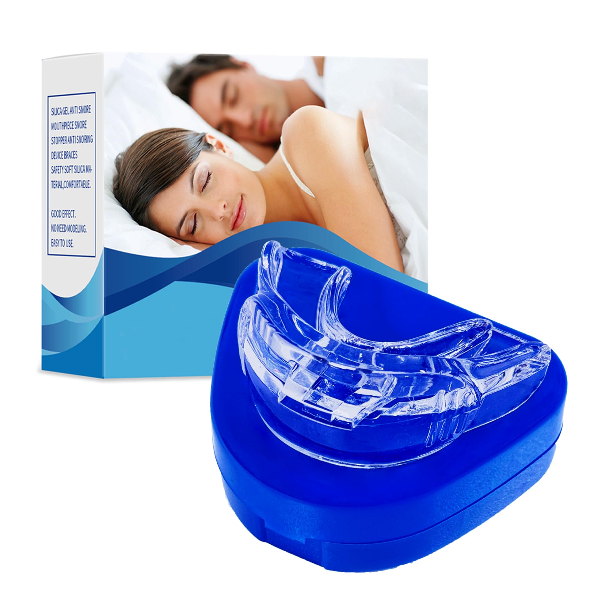 MFANBLASAnti-Snoring Device - Anti Snoring Mouthpiece Mouth Guard - Effective Snoring Solution, Adjustable Anti -Snore Solution for Men and Women - KM6