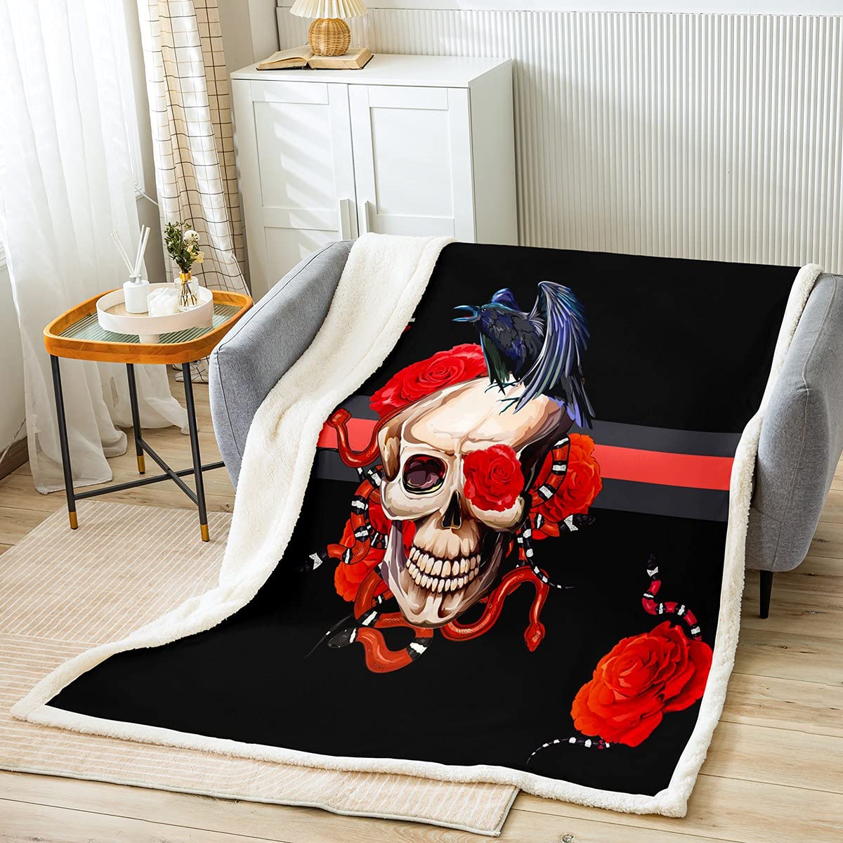Couverture pour Enfants et Canapé-lit Couvre-lit Gothique Rose