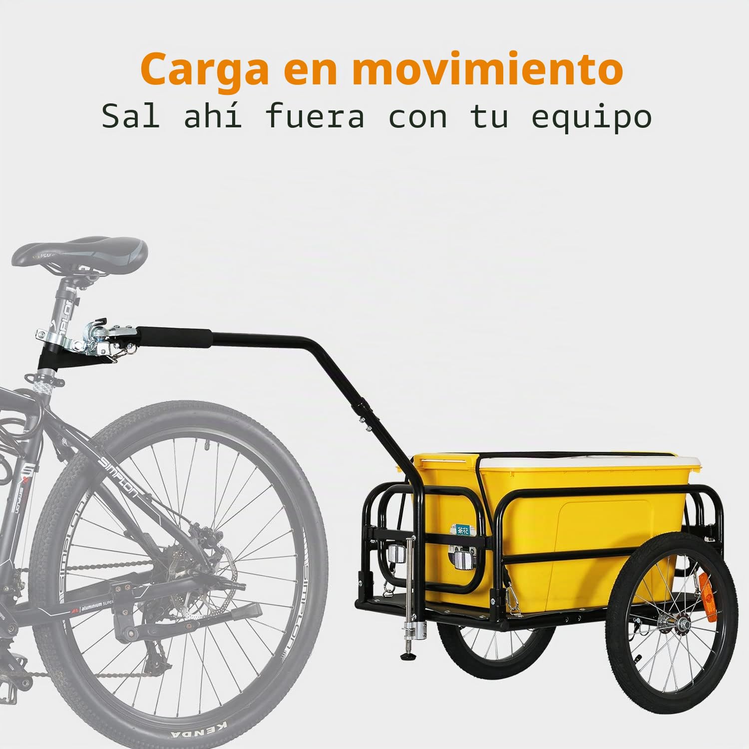 Tiggo City Porter - Remolque plegable para bicicleta y carretilla de transporte 2 en 1 es un transportador multifuncional