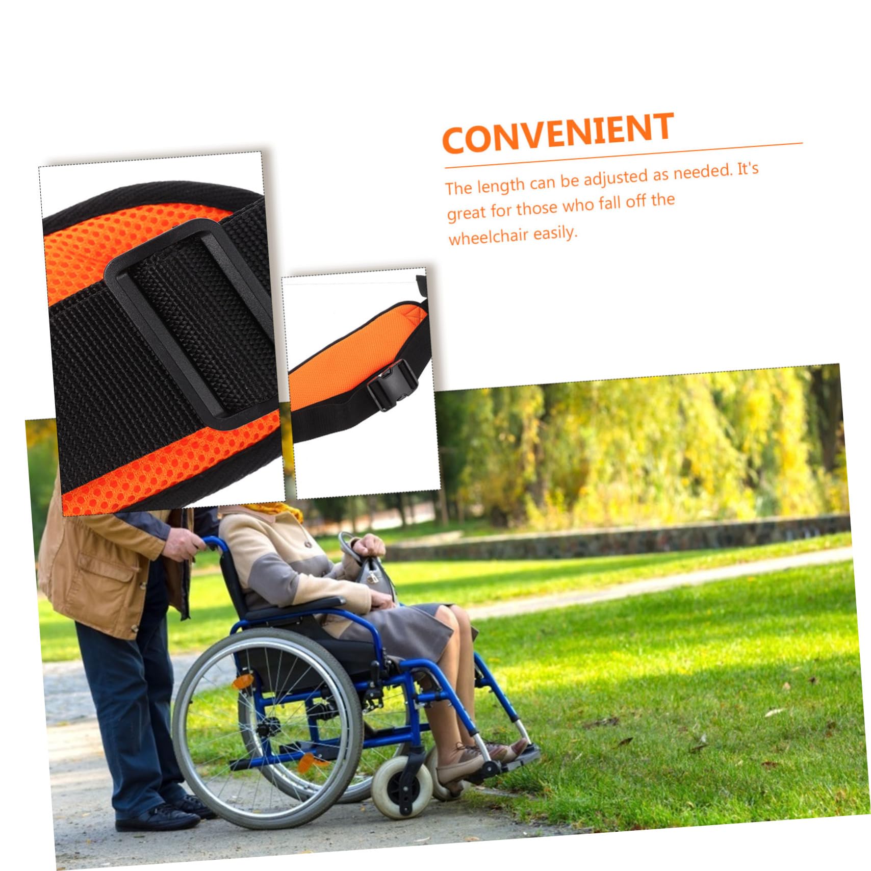 Beavorty Wheelchair Belt for Elderly Mesh Harness Comfortable Fit Easy Adjustment