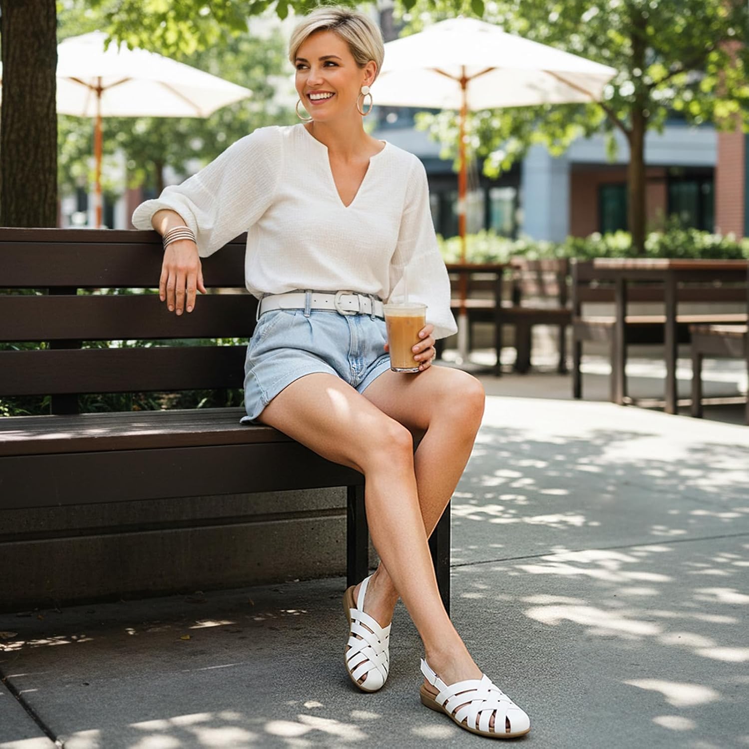 Rihero Closed Toe Sandals Women Comfortable Arch Support Fisherman Walking Sandals with Adjustable Strap - Image 3