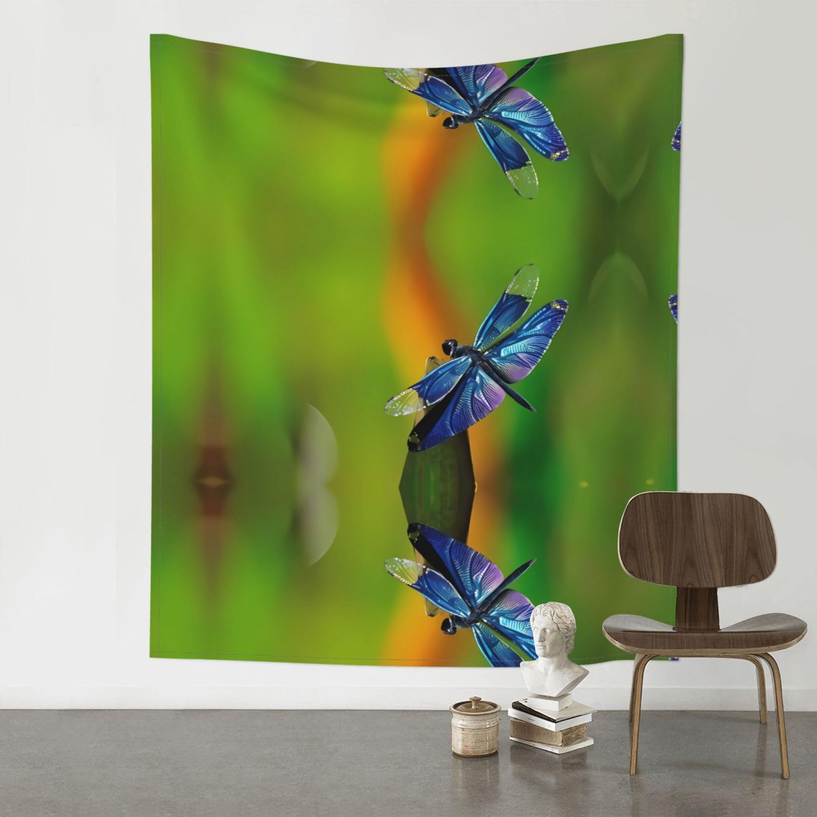 YYHWHJDE dragonfly Prints Wall Tapestry 60x51in - High-Grade Polyester Throw Blanket for Bedroom, Dorm, Beach & Picnic Decor
