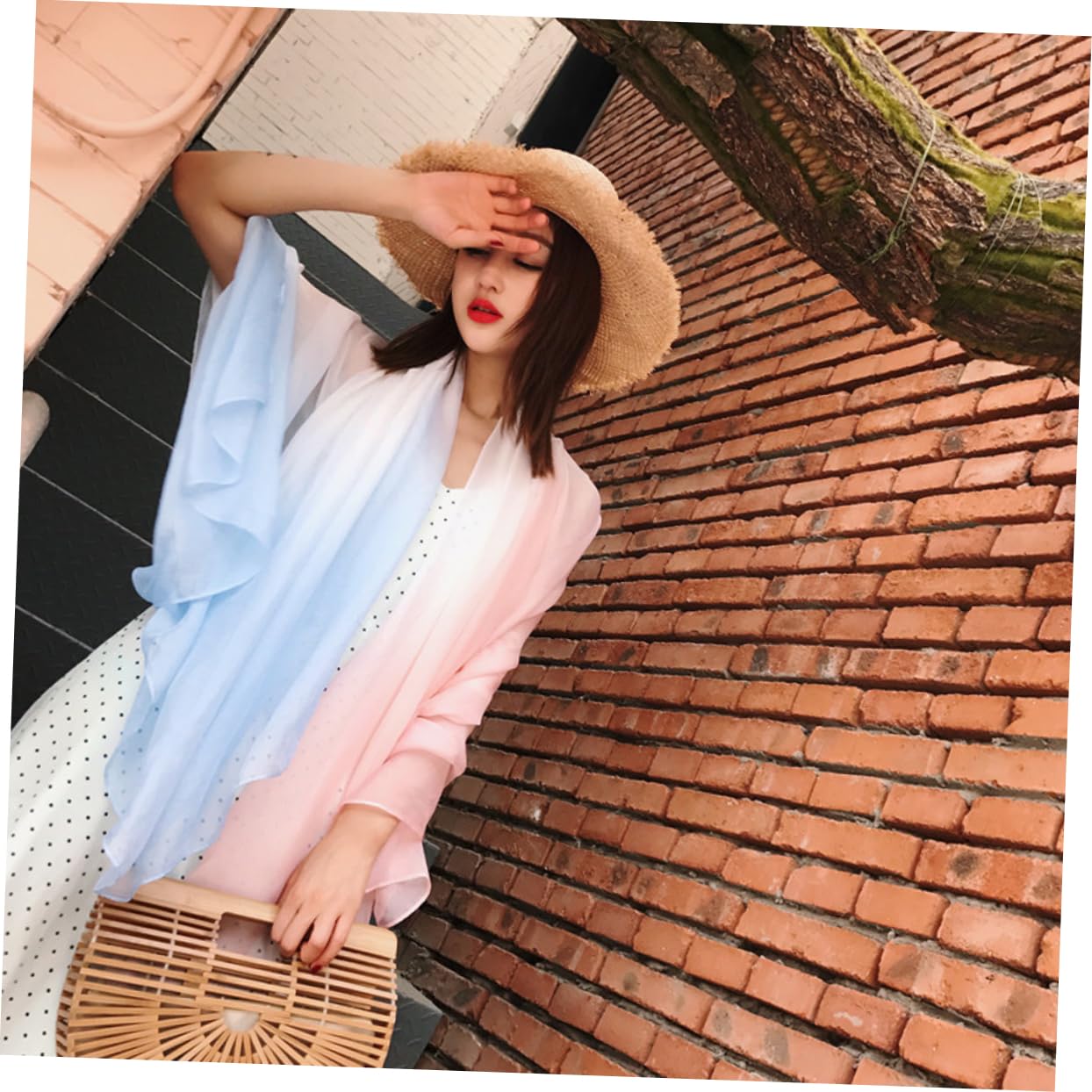 GALPADA 2 Pz sciarpa estiva Sciarpa leggera chiffon di chiffon da donna scialle da donna