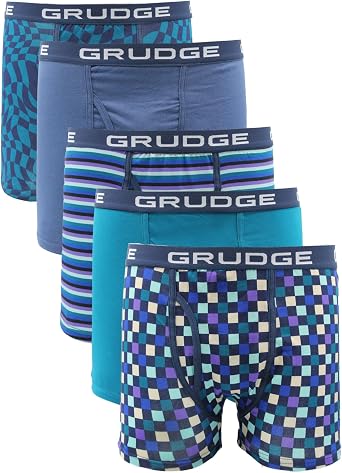 Men's Boxers Shorts 5 Pack Multipacked Underwear Gift Set | Comfortable Stretch Cotton Mens Trunks, Colourful Underpants Briefs