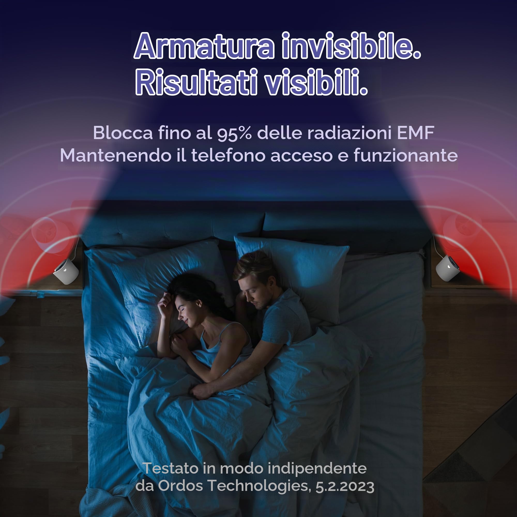 Elvy, caricabatterie wireless Qi veloce per telefoni cellulari, progettato con tecnologia di gestione EMF per una ricarica avanzata, schermatura ambientale avanzata (bianco neve)