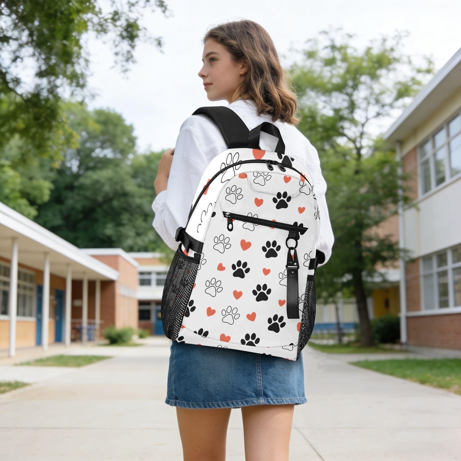 Mnsruu Zaini scolastici per adolescenti, zaino universitario per ragazzi e ragazze, zaino casual alla moda per scuola superiore, zaino per laptop da 18,5 pollici