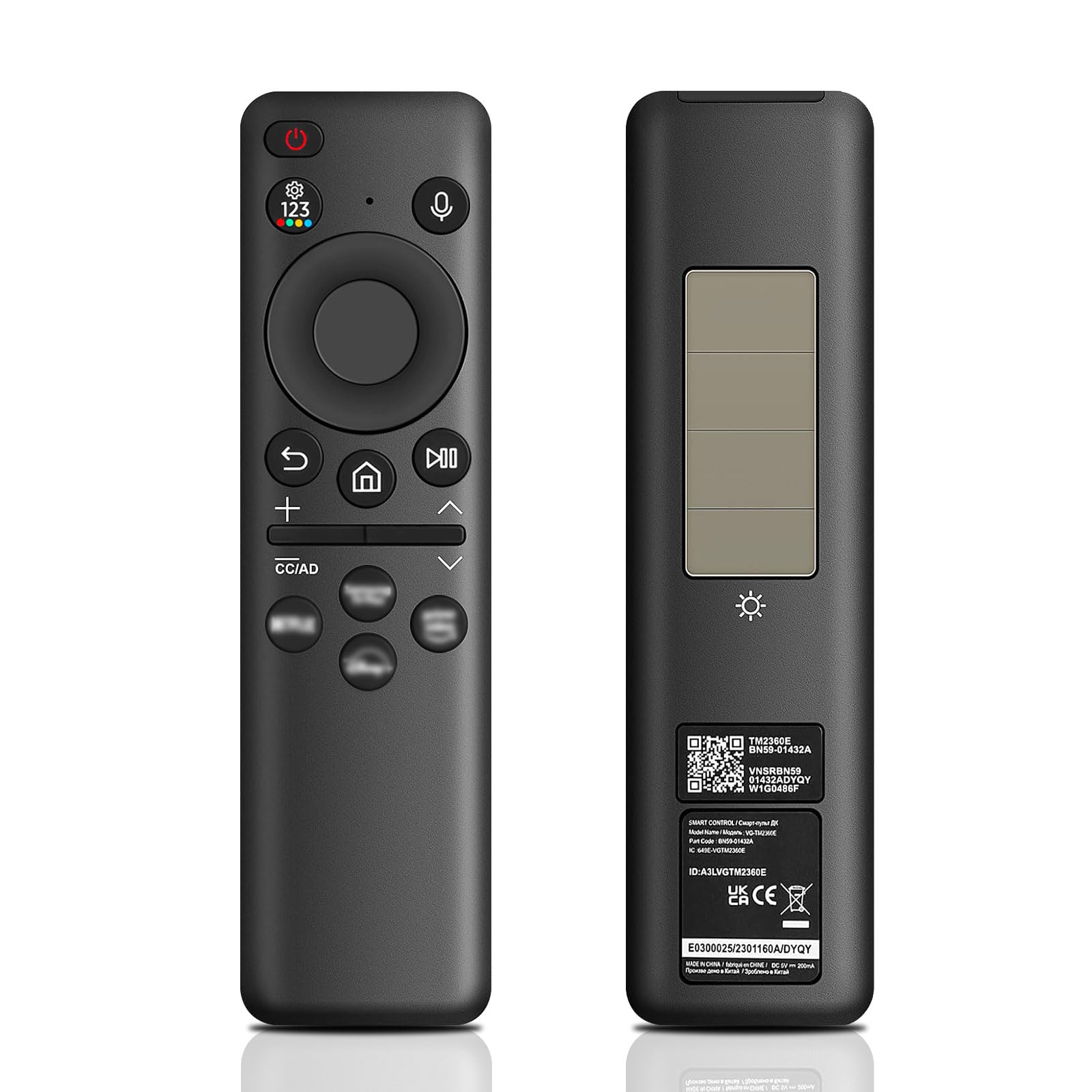 BN59-01432A Telecomando di Ricambio per Samsung, Telecomando Vocale di Ricarica Solare per Samsung Smart TV, Adatto a 2021-2022 Smart 4K HD TV