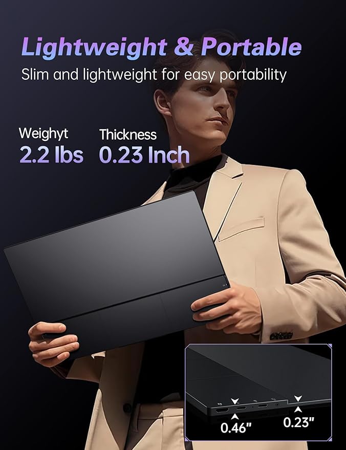 Monitor Portátil 17.3" FHD 144Hz con Altavoces y Soporte miniatura 3