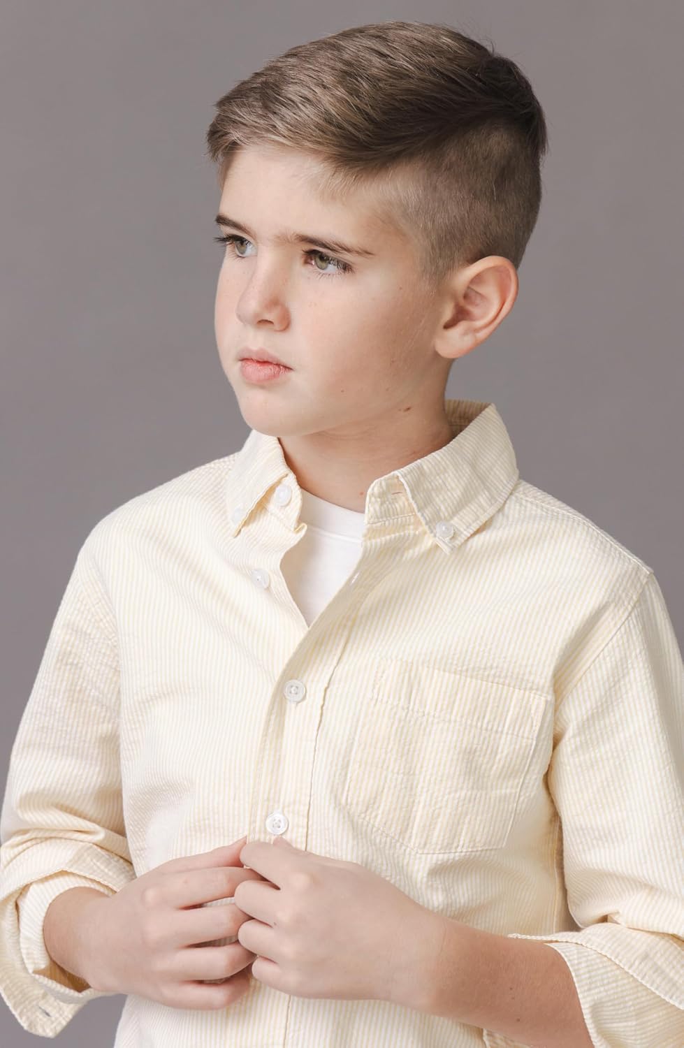 Seersucker Shirt in Organic Cotton by Hope & Henry Boy