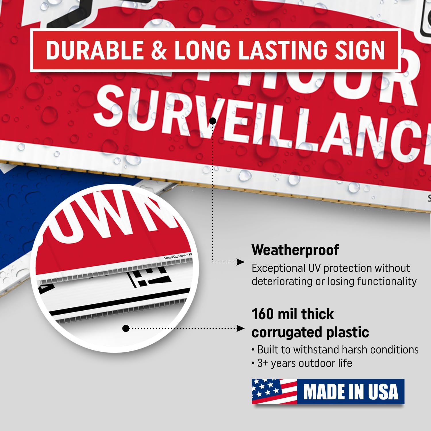 SmartSign 12" x 18" (2-Pack) No Soliciting Private Property Yard Sign with Stake, Double-Sided No Trespassing Sign, 160 mil Thick Corrugated Plastic Lawn Signs, 15" tall Metal H-Stakes