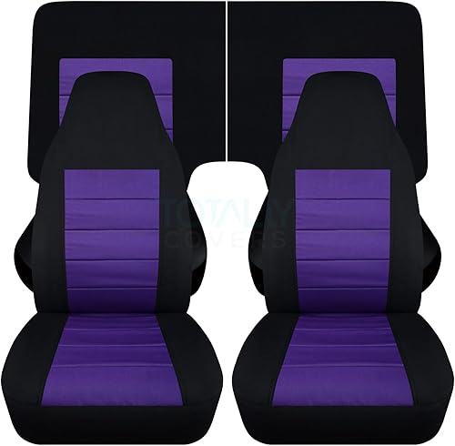 Miniatura 5 de Totally Covers Compatible con cubiertas de asiento para Chevy Camaro 1982-1992: Negro - Juego completo (23 colores) Cupé/Convertible Banco Negro