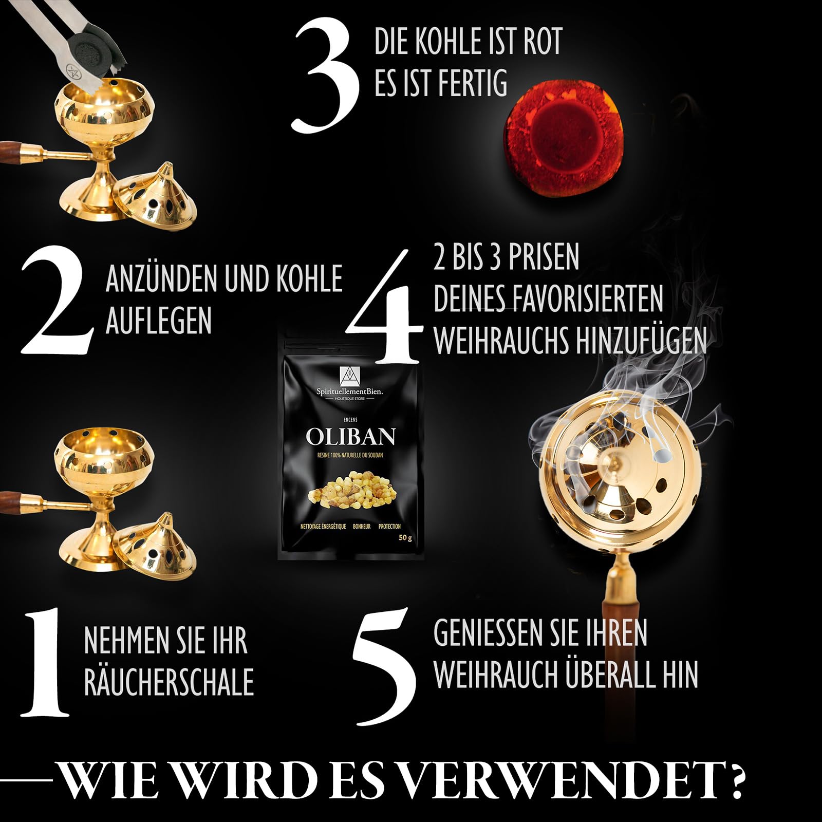 Weihrauch Drachenblut – 100% Reines und Authentisches Harz in Körnerform 100 g – Für Räuchergefäß oder Duftbrenner – Schutz vor schwarzer Magie – Reinigung – Positive Schwingung