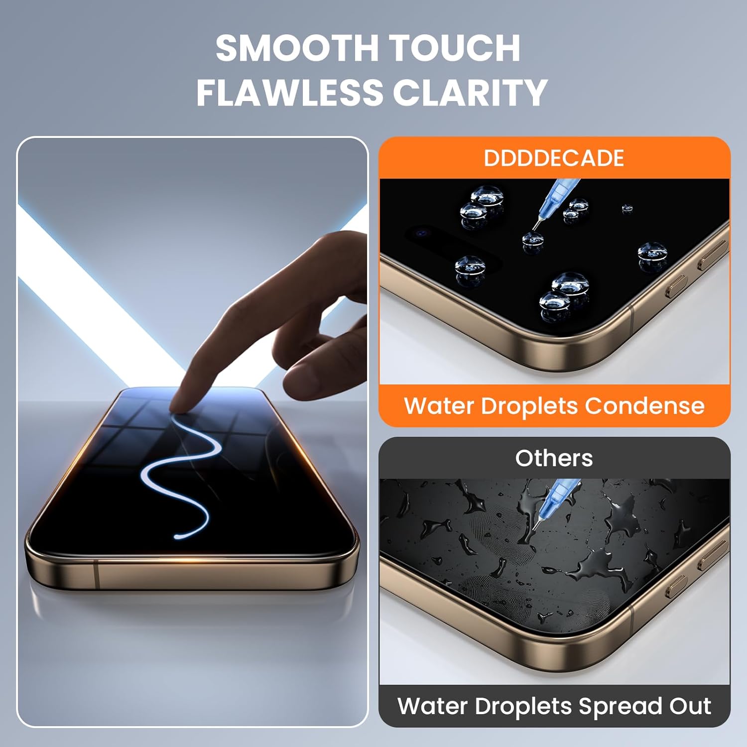 Screen Protector for iPhone 16 Pro Military Grade Tempered Glass Auto-Alignment OneTouch Kit Cell Phone Accessories Bubble Free Case Friendly Auto Dust-Removal Easy Install [1 Pack]