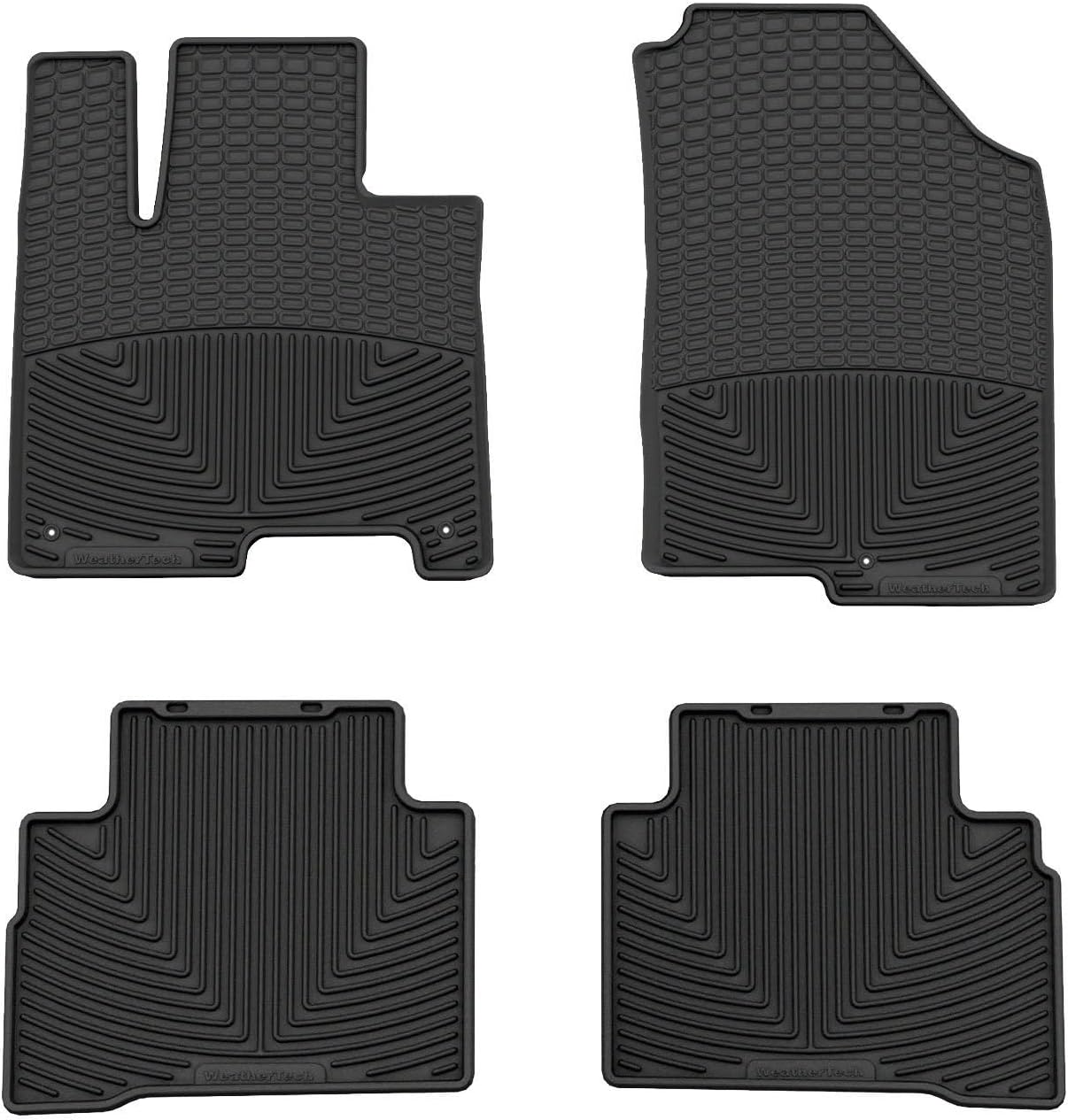 WeatherTech All-Weather Floor Mats for Kia Sportage 1st & 2nd Row (W626-W642), Black
