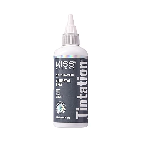 Vista 109 de Kiss Tintation Tratamiento de color semi-permanente para el cabello, 5.0 US fl oz (148 ml), rojo oscuro (Red Velvet)