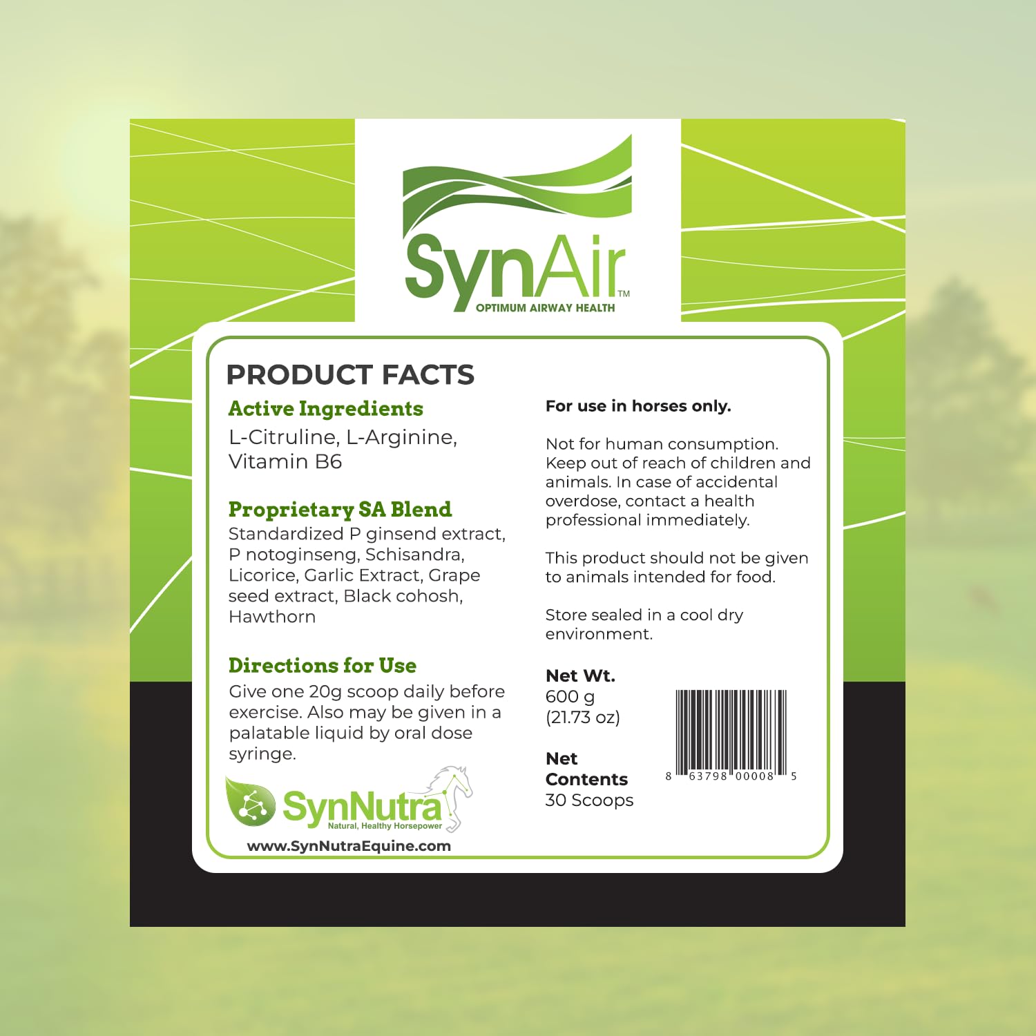 SynAir Respiratory Support for Horses 30 Doses — Amazon image 2