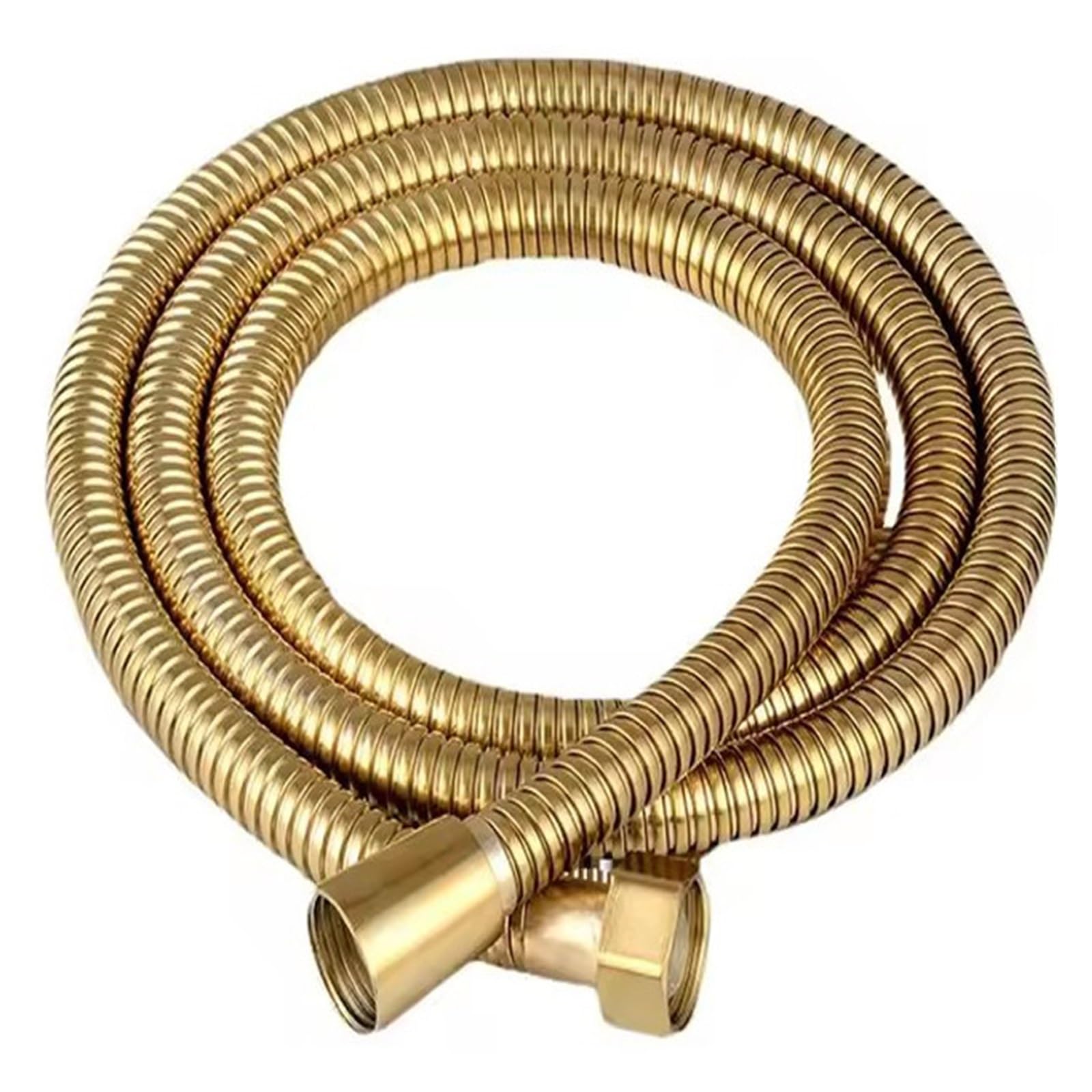 Golden Stainless Steel Shower Hose, 1.5/2.0/3.0M G1/2'' High Pressure Explosion-Proof Flexible Pipe(Golden,300cm)
