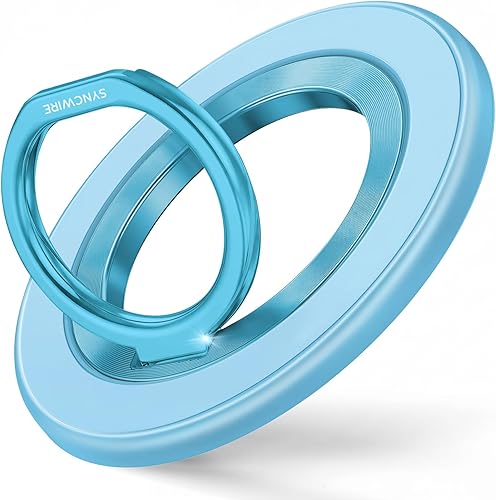 Miniatura 10 de SYNCWIRE Soporte magnético para anillo de teléfono para MagSafe - Soporte de agarre para teléfono con destellos con rotación de 360° y anillo para