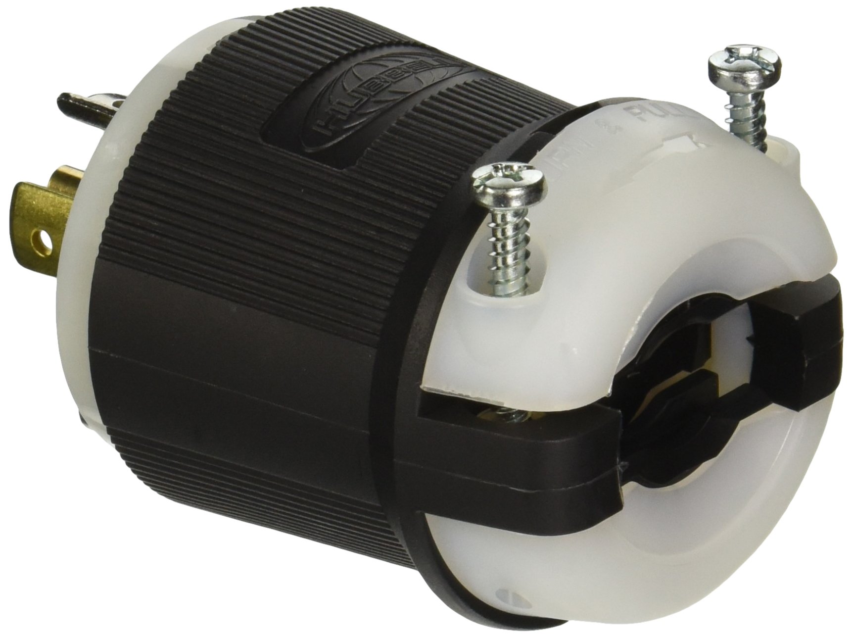 Hubbell HBL2511 Locking Plug 20A 3PH 120/208V L21-20P Black & White