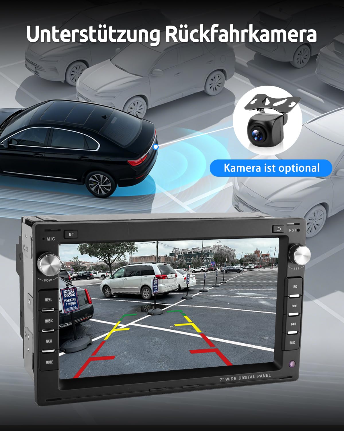 ESSGOO 4+64G Wireless CarPlay Android Auto Autoradio Für VW Polo MK3/4 9N Golf 4 Passat B5 T5 Seat Skoda,Android 15 Bluetooth Radio mit 7 Zoll Touchscereen FM RDS GPS Navi WiFi