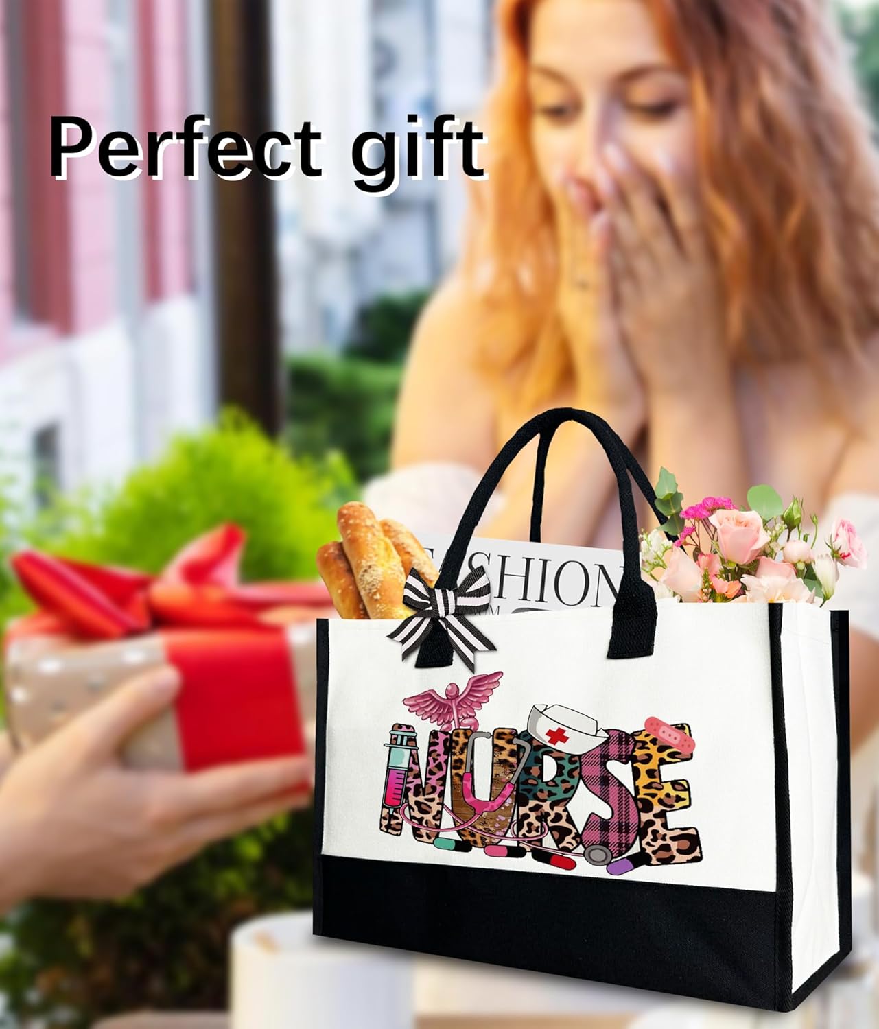 Nurse Accessories Tote Bag, Appreciation Gift for Nurse, 12x17 inch - Image 2