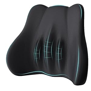 Genérico Cojín Lumbar,Soporte Lumbar para Silla Y Coche | Cojín Viscoelástico Transpirable para Todas Las Estaciones - Confort Adultos Mayores Estudiantes Conductores