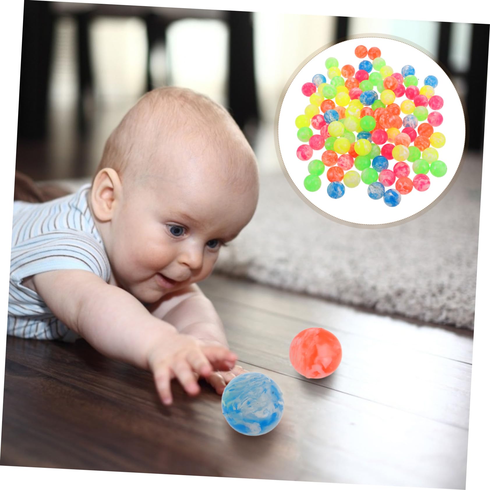 Cabilock 200 pièces Mini Bouncy Balls Colorés pour Garçons Filles Jouets Extérieurs et Récompenses de Classe Petits Jouets Anniversaire et Faveurs de Fête Balles Rebondissantes pour