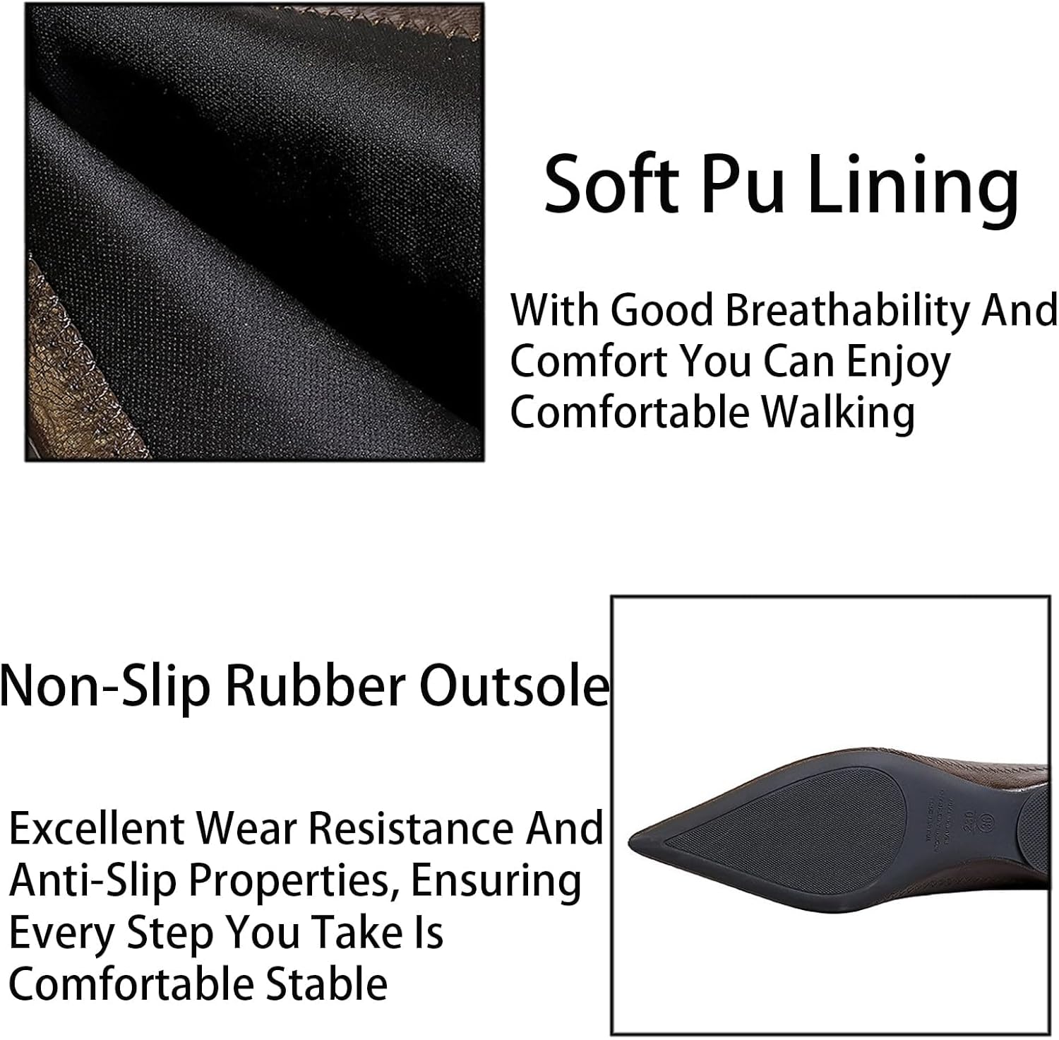 Women'S Leather Handmade Kitten Heel Booties Fashion Pointed Toe Stretch Slip-On Low Heel Ankle Boots For Office Work Dress Boots