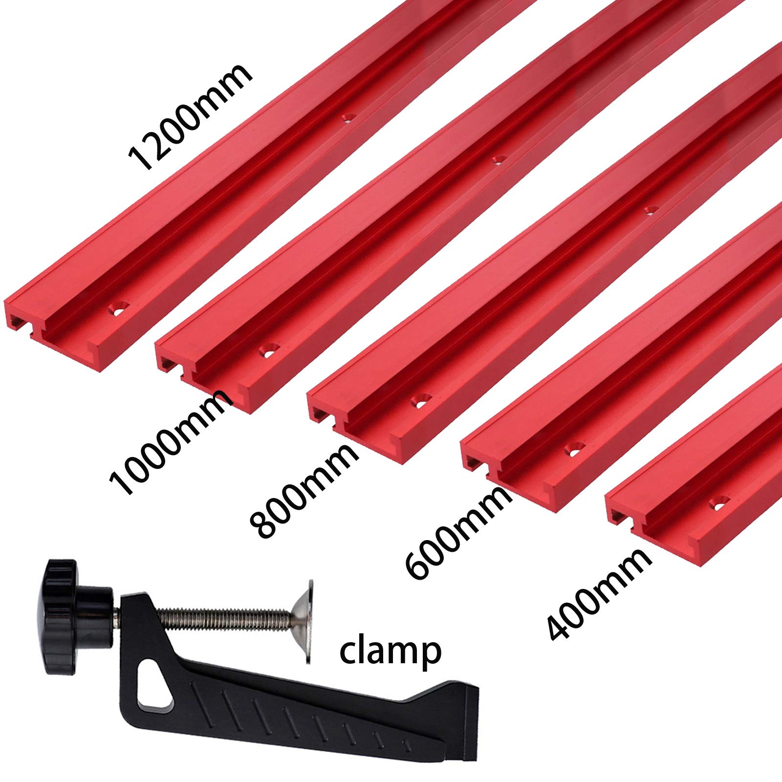 Rail à Onglet Belupai 800mm - Alliage Aluminium | Pour Scie Table, Toupie | Règle Adhésive Incluse