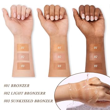 UCANBE Baked Luminous Bronzer Skin Enhancer, Buildable & Blendable Powder Bronzer 2-in-1 Highlight and Contour, Ultra-Fine Smooth Formula, Long-Lasting Natural Sunkissed Glow - 01Golden Creme (Bronze)