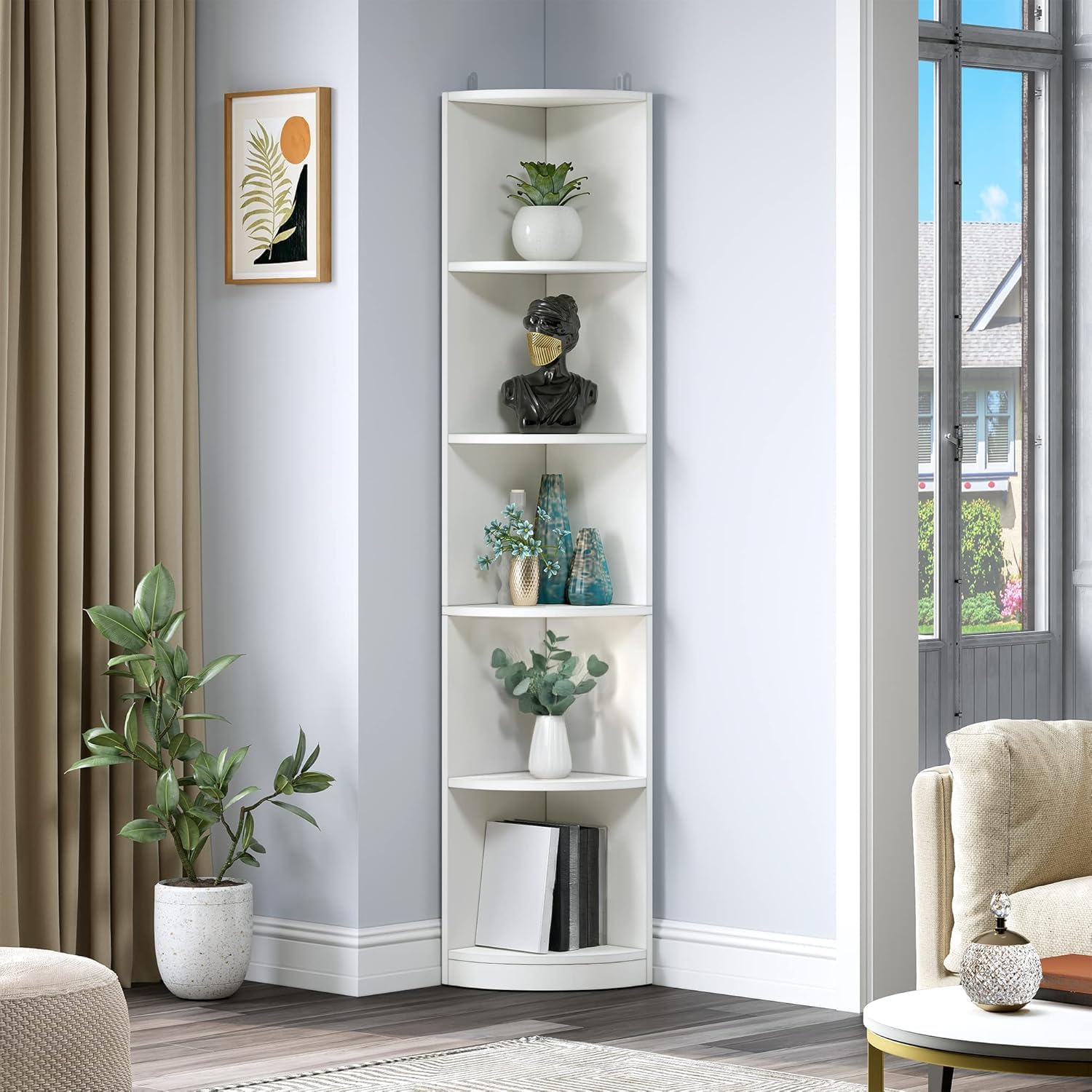 YITAHOME Estantería Estrecha De 73 Pulgadas De Alto, Moderna Estantería
