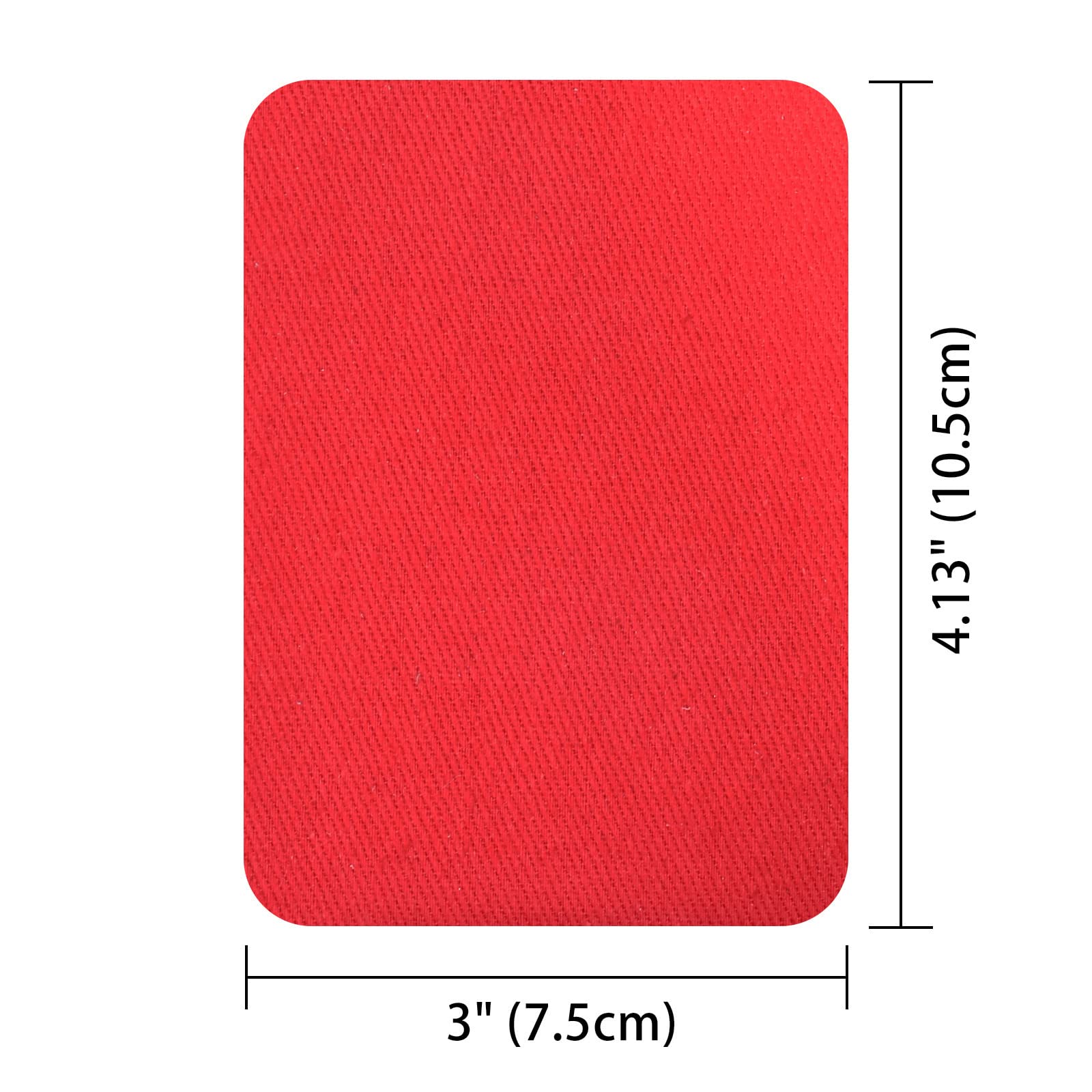 Parches de reparación de tela de alta calidad, parches termoadhesivos para ropa interior y exterior, algodón con pegamento más fuerte, 3 x 4-1/4 pulgadas (7,5 x 10,5 cm), 12 unidades, color